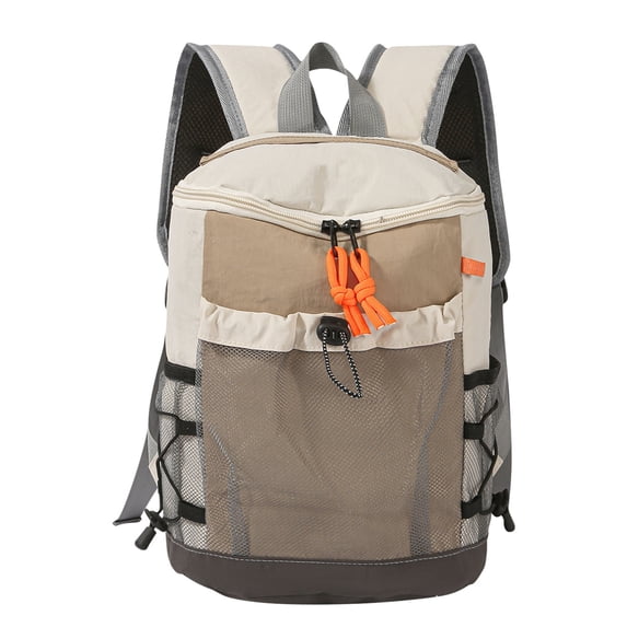 Outdoor Hiking Backpack, Lightweight Travel Daypack, Multipocket Casual Rucksack, Sport Camping Shoulder Backpack, Breathable Spliced Fabric Rucksack with Side Pockets, Adjustable Strap Carry Bag