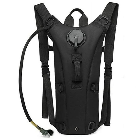 Outdoor Hiking Cycling Climbing Water Bag Backpack with 3L Hydration Water Bladder Military Tactical Black Mountaineering Bag (BK)