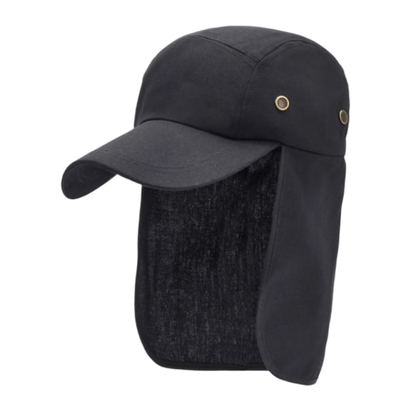 Outdoor Hiking Hat with Neck Flap Adjustable Baseball Caps for Women Men