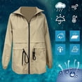 thumbnail image 1 of Outdoor Hiking Jacket With Hood Breathable Raincoat For Trekking & Leisure Mid Length Windbreaker Coat Lightweight Jacket with Hood Women Womens Tall Rain Jacket Raincoat for Women Nylon Rain Coats, 1 of 8