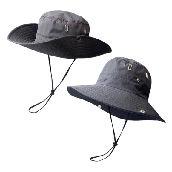 Outdoor Hiking Jungle Mountaineering Hat with Breathable Mesh - Lightweight Sun Protection Cap for Leisure, Travel, and Camping in Gray