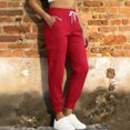 thumbnail image 1 of Outdoor Hiking Pants For Women, UPF 50+ Sun Protection Quick Dry Long Pants With Side Pockets, Stretch Lightweight Casual Trousers For Travel Daily Outdoor Wear Red XL, 1 of 7