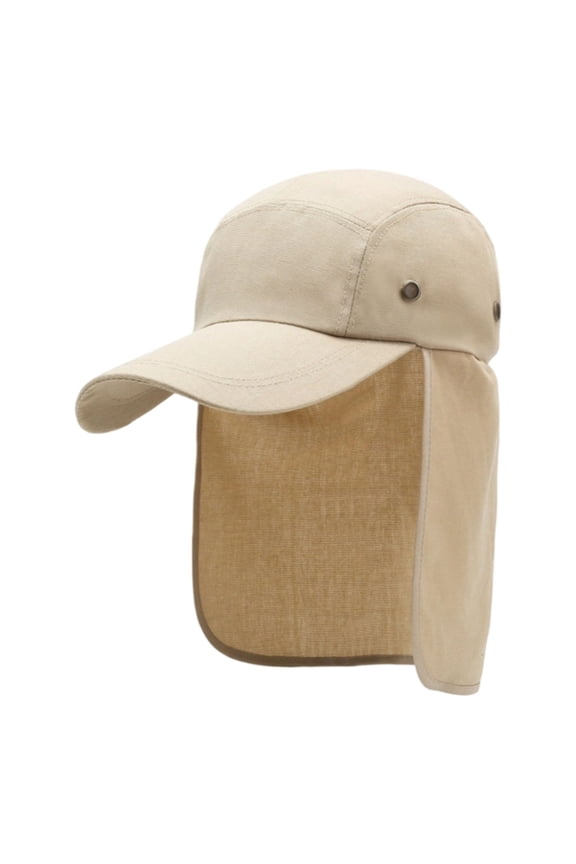 Outdoor Hiking Traveling Baseball Hat with Neck Flap Breathable Fishing Hat