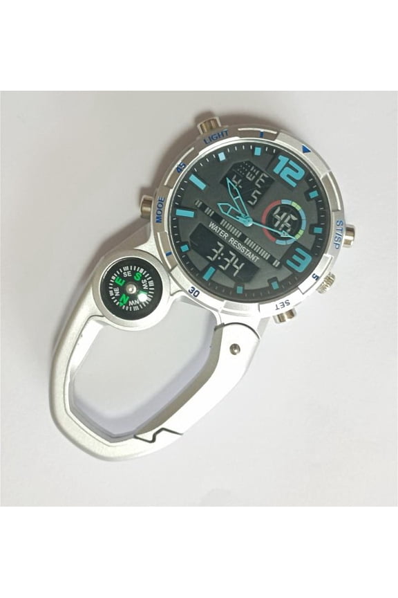 Outdoor Hiking Watch With Compass, Multi-function Carabiner Sports Watch