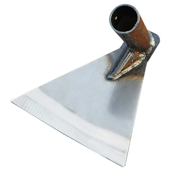 Outdoor Hoe Garden Tool - Hoe Head Weeder Tool for Garden, Heavy Duty Agriculture Farming Head Round Eye Hoes for Planting Vegetables Flower Hoes ,Silver ,L