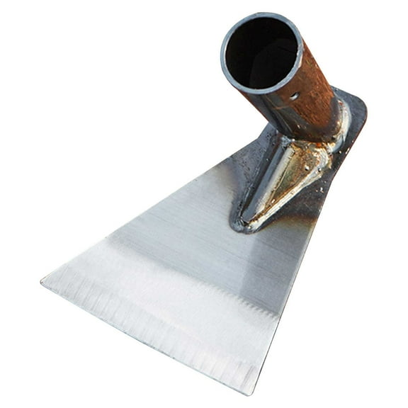 Outdoor Hoe Garden Tool - Hoe Head Weeder Tool for Garden, Heavy Duty Agriculture Farming Head Round Eye Hoes for Planting Vegetables Flower Hoes ,Silver ,S