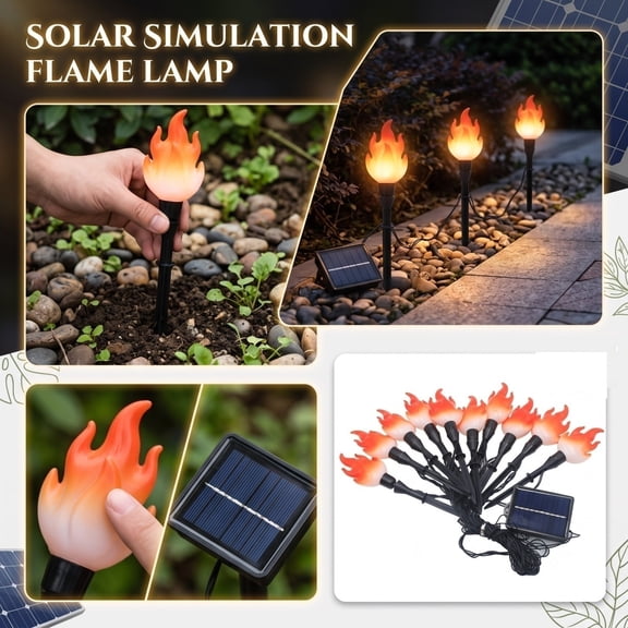 Outdoor Holiday String Lights, Solar Flickering Flame Lights, Waterproof Solar String Lights Outdoor, Halloween Decorations Outdoor Solar, 11M 20 Led 8 Modes Solar Powered Led
