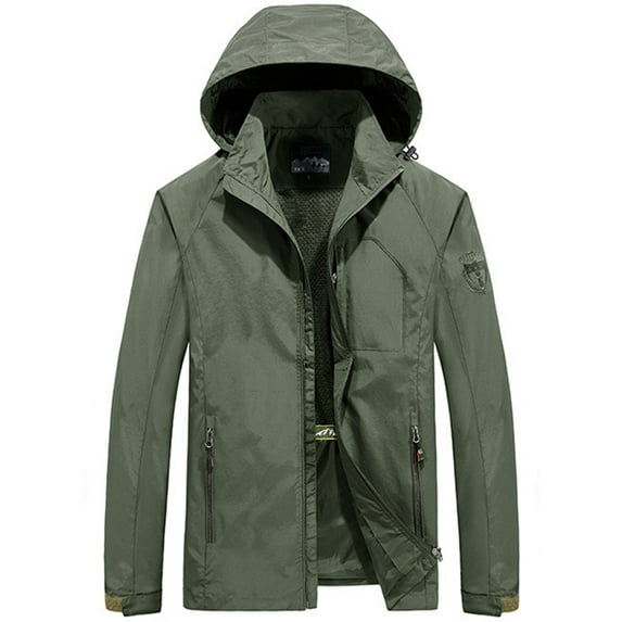 Outdoor Hoodie Jacket Men Winter Ski Jacket Windbreaker Hooded Rain Coat for Traveling Climbing Hiking Outwear