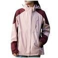 thumbnail image 1 of Outdoor Hoodied Jackets for Women Long Sleeve Zipper Coat with Pockets Loose Windproof Waterproof Outwear, 1 of 6