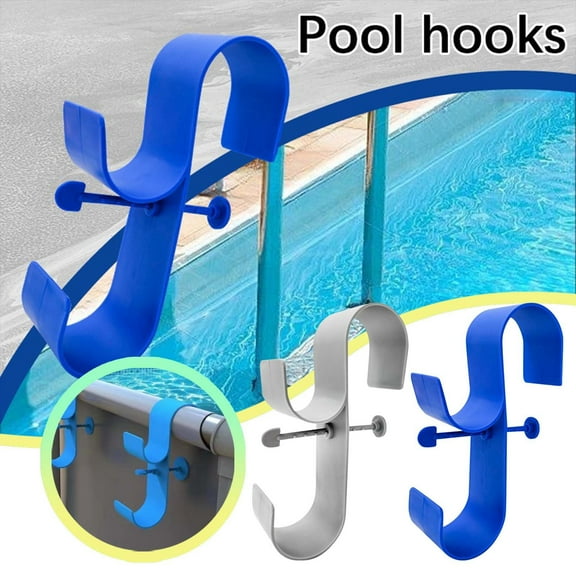 Outdoor Hooks for Swimming Pool - Multifunctional Storage Rack for Towel and Swimsuit Load Bearing Sun Bracket by Pool Side