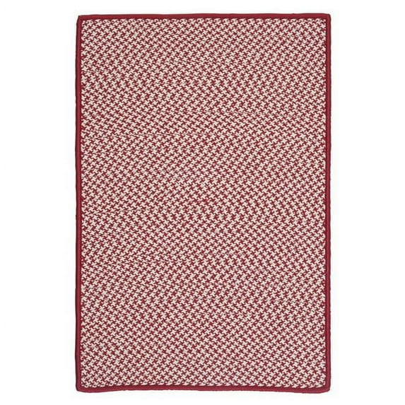 Outdoor Houndstooth Tweed - Sangria 4'x6'