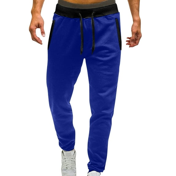 Outdoor House Bedroom Mid Waisted Solid Pants Casual Jogging Sports Elastic With Pockets Men's Men's Pants