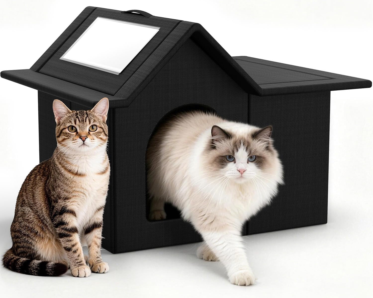 Outdoor  House, Weatherproof Pet Shelter for Cats, Durable  Bed for Outdoor Indoor, Easy Assembly