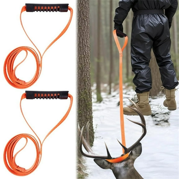 Outdoor Hunting Drag Rope, Heavy-Duty Antler Pull Handle Strap for Prey, Hunting Pull Rope for Deer Elk, Game Retrieval Rope, Hunting Gear