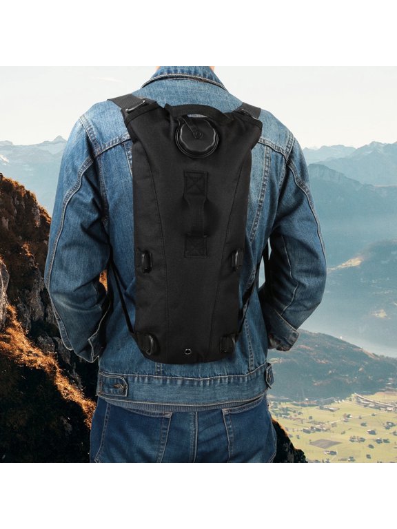 Outdoor Hydration Backpack Lightweight Hydration Pack with 3L Water Bladder Water Backpack for Hiking Running Biking Climbing Black