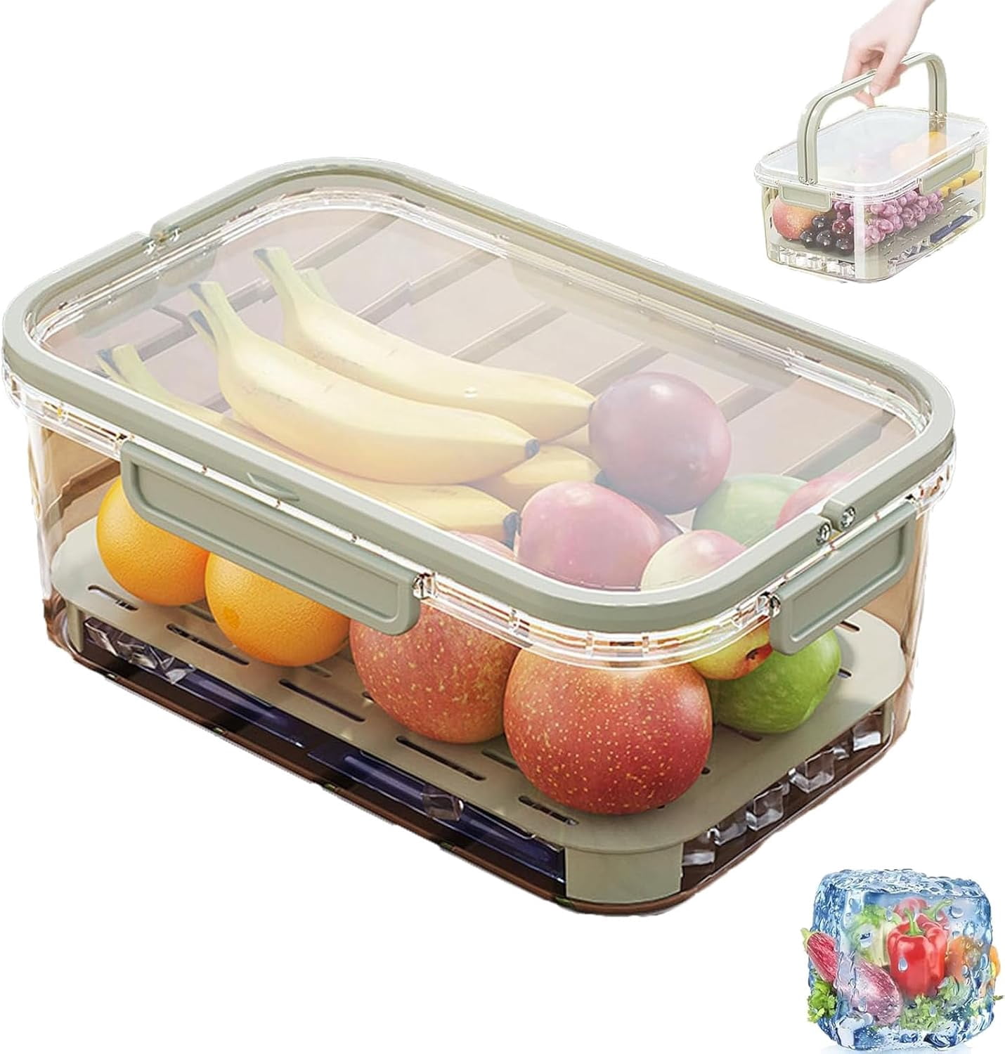 Ice Box Cover Outdoor Ice Preservation Box, Portable Box Container with Ice Pack ...