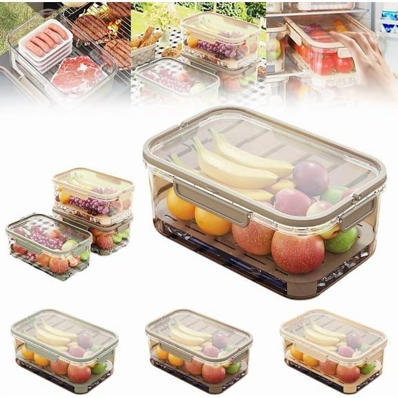 Outdoor Ice Preservation Box, Portable Snackle Box Container with Ice Pack, Portable Fresh Saver Cooler for Camping Picnic