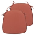 thumbnail image 1 of Outdoor/Indoor 17"x16"x2" Chair Cushions with Ties Set of 2, Waterproof All Weather U-Shape Seat Pads Decoration for Patio Garden Furniture Home Office (Coral Red), 1 of 7