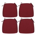 thumbnail image 1 of Outdoor/Indoor 17"x16"x2" Chair Cushions with Ties Set of 4, Waterproof All Weather U-Shape Seat Pads Decoration for Patio Garden Furniture Home Office (Dark Red), 1 of 7