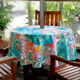 thumbnail image 1 of Outdoor and Indoor 70inch Round Tablecloth with Umbrella Hole and Zipper, Waterproof Zippered Patio Table Cloths, Spring/Summer Table Covers for Backyard Circular Table/BBQs/Picnic, 1 of 5