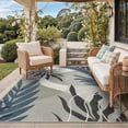 thumbnail image 1 of Outdoor & Indoor Area Rug 5'x8', Waterproof, Non-Shedding, Easy Cleaning, Leaf Mat for Patio, Living Room, Balcony, Dining Room, RV, Deck, Bedroom, Camping, Outside Carpet, Beige Grey, 1 of 10