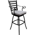 thumbnail image 1 of Outdoor/Indoor Swivel Bar Stool 30" Seat - Jordan - Cream Fabric - Black, 1 of 6
