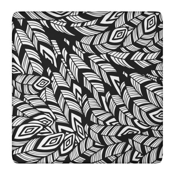 Outdoor Indoor Bohemian Tablecloth 36x36 Floral Square Cover with Elasticized Hem for Patio Kitchen Table Decor