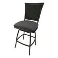 thumbnail image 1 of Outdoor/Indoor Counter 26" Bar Stool without Arms -Dark Gray Fabric- Brown Frame, 1 of 2