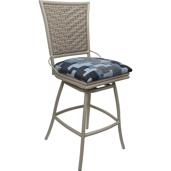 Outdoor Indoor Counter Stool 26" - Erin Armless - Craftsman Flint Fabric - Beige