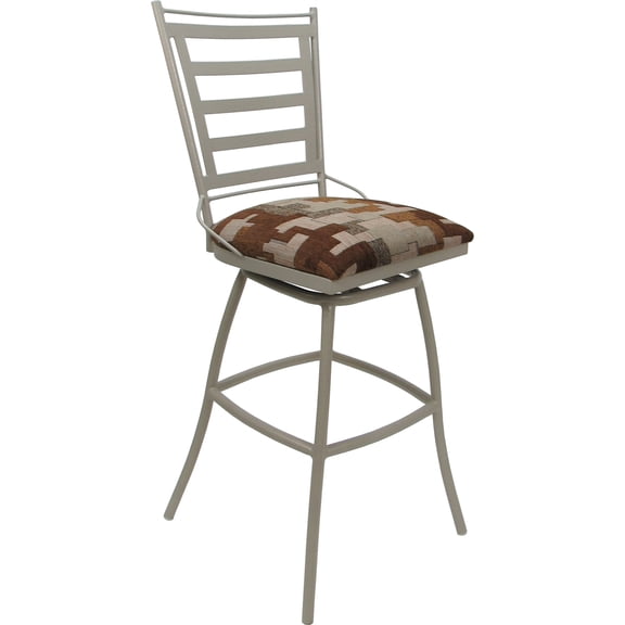 Outdoor Indoor Counter Bar Stool 26" - Jenna Armless - Terracotta Fabric - Beige