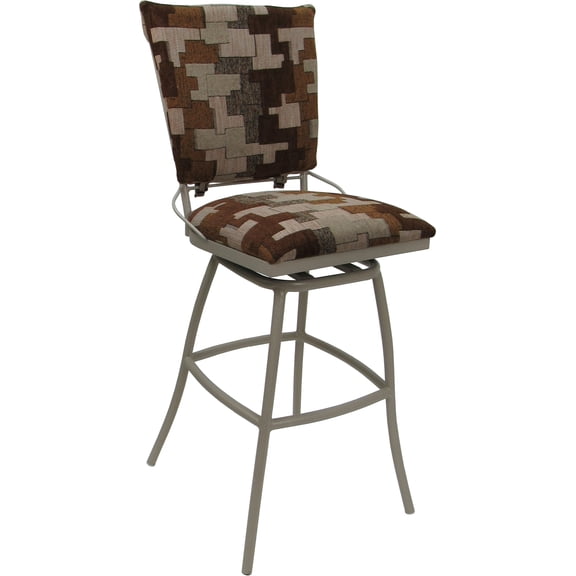 Outdoor Indoor Counter Bar Stool 26" Jenna PB Armless- Terracotta Fabric - Beige