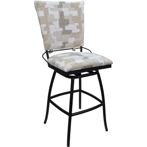 Outdoor Indoor Counter Bar Stool 26" Jenna PB NO Arms - Craftsman White - Black