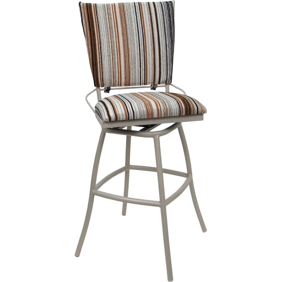 Outdoor Indoor Counter Bar Stool 26" - Jenna PB Armless - Nutmeg Fabric - Beige