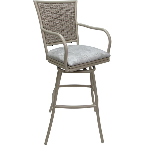 Outdoor Indoor Counter Stool 26" Seat - Erin - Ultra Hide Stone Vinyl - Beige