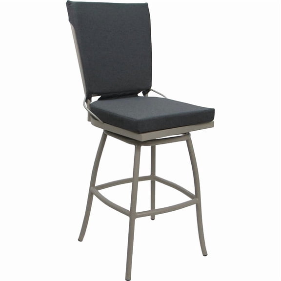 Outdoor/Indoor Counter Stool 26" Seat - Jamey without Arms - Charcoal - Beige
