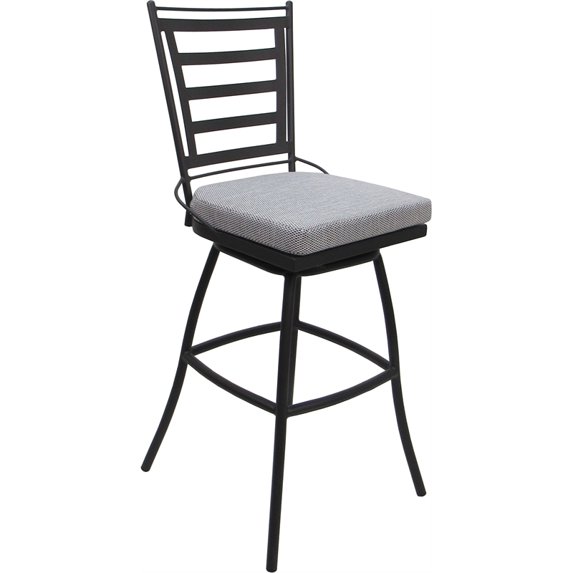 Outdoor/Indoor Counter Stool 26" Seat -Jordan Armless Cream Fabric - Dark Brown