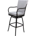 thumbnail image 1 of Outdoor/Indoor Swivel Counter Stool 26" Seat - Ofir - Cream Fabric - Dark Brown, 1 of 6