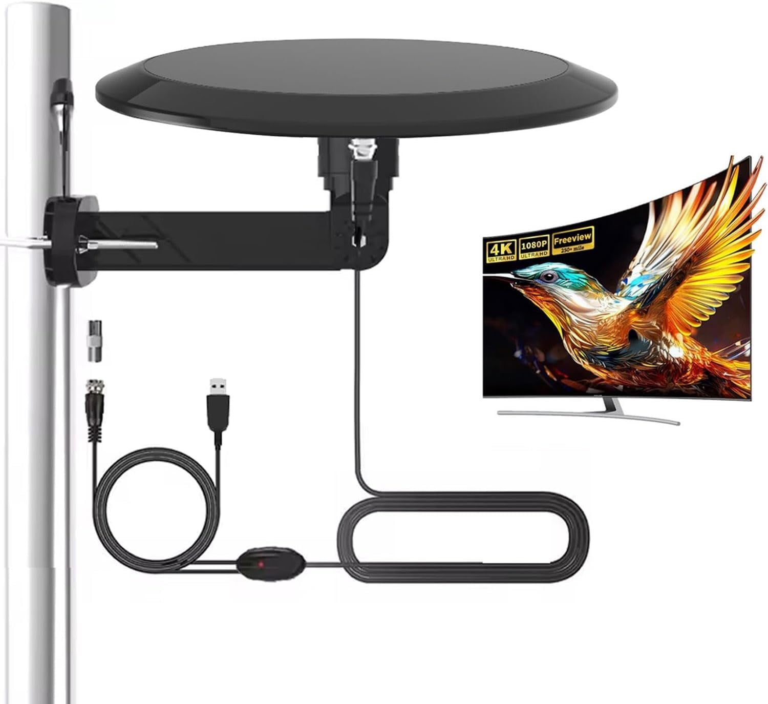 Outdoor Indoor Digital Smart TV Antenna for Camper RV Boat, HDTV ...