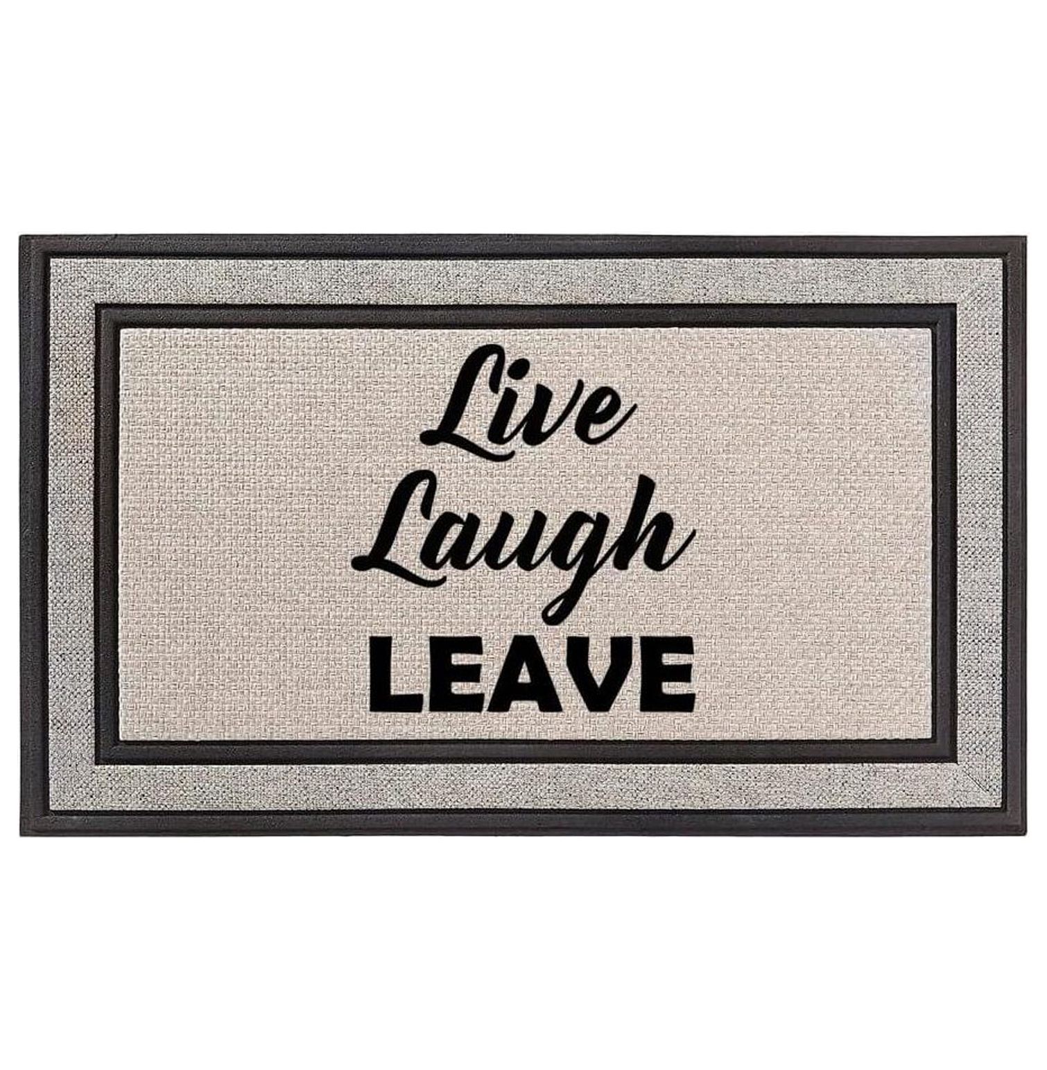 Outdoor Indoor Doormat 18" x 30" Gray / Beige / Black Rubber Backed
