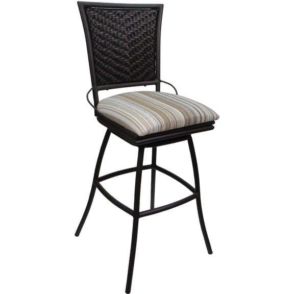 Outdoor Indoor Extra Tall Bar Stool 34" Erin NO Arms - Driftwood White - Gray