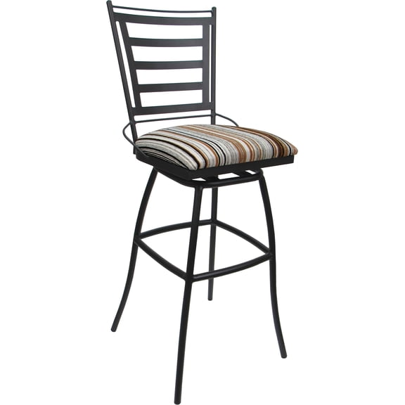 Outdoor Indoor Extra Tall Bar Stool 34" Jenna NO Arms - Driftwood Nutmeg - Gray
