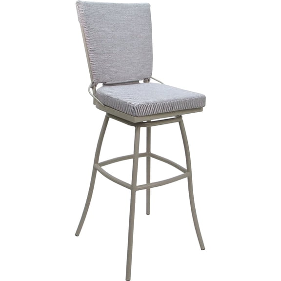 Outdoor/Indoor Swivel Extra Tall Stool 34" -Jamey Armless - Cream Fabric - Beige