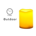 thumbnail image 1 of Outdoor Indoor Flameless LED Battery Operated Pillar Candles with Timer 3"(D)x4"(H), 1 of 7