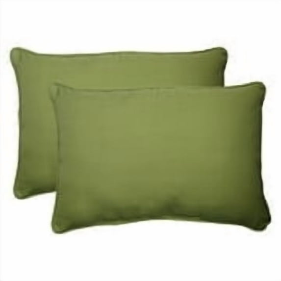 Pillow Perfect Outdoor Forsyth Corded Oversized Rectangular Throw Pillow, Turquoise, Set of 2