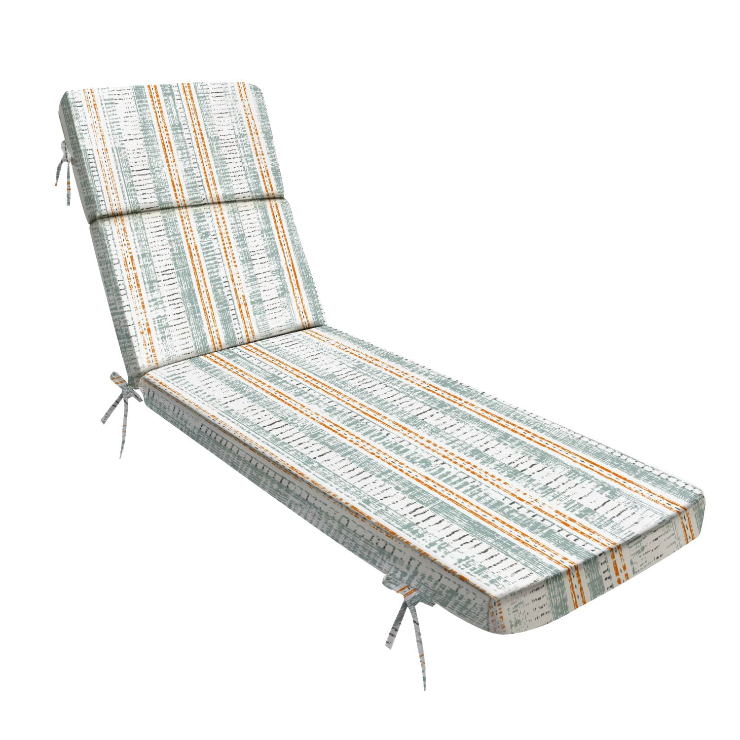 Outdoor Indoor Lounge Patio Cushion Aegean teal mottled stripe ...