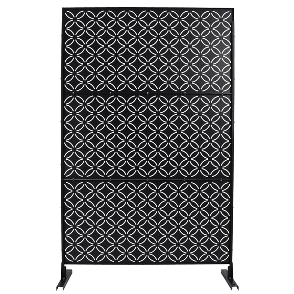 Outdoor & Indoor Metal Privacy Screen 76x48 Freestanding Decorative Fence Panel