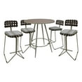 thumbnail image 1 of Outdoor/Indoor Metal Pub Set - Nikki 30" Stool -Beige Striped Fabric-Beige Frame, 1 of 4