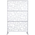 thumbnail image 1 of Outdoor & Indoor Privacy Screen Metal Privacy Screen 76" H×48" W, Freestanding Decorative Privacy Screen for Deck Balcony Patio, Privacy Fence Panels for Outside Lawn Garden, 1 of 5