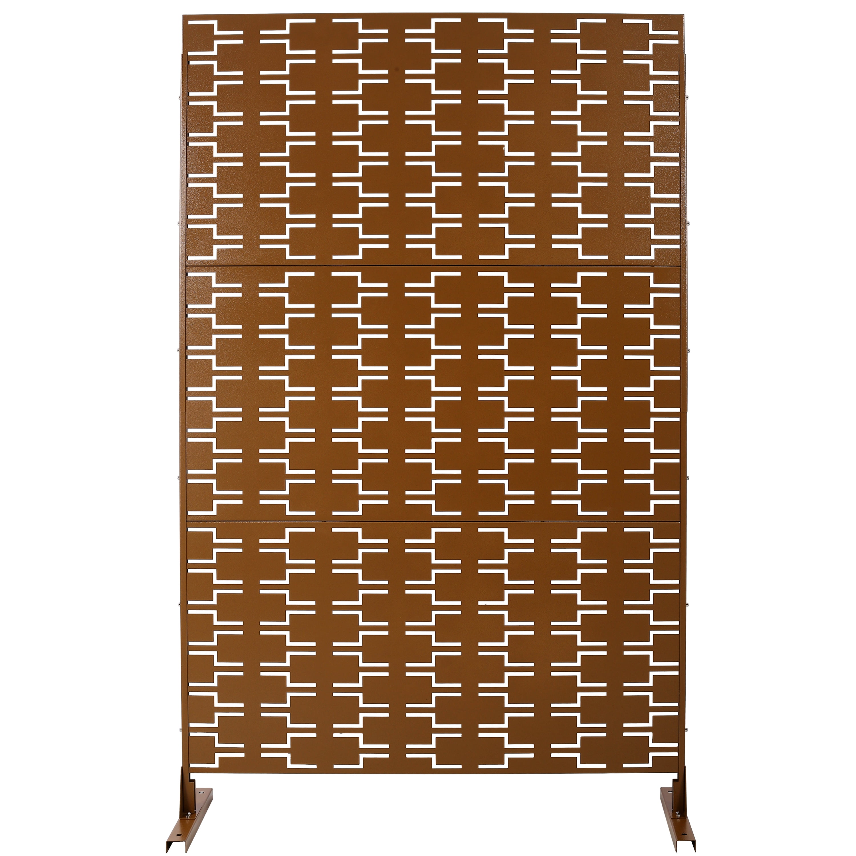 Outdoor & Indoor Privacy Screen Metal Privacy Screen 76" Hx48" W, Freestanding Decorative Privacy Screen for Deck Balcony Patio, Privacy Fence Panels for Outside Lawn Garden