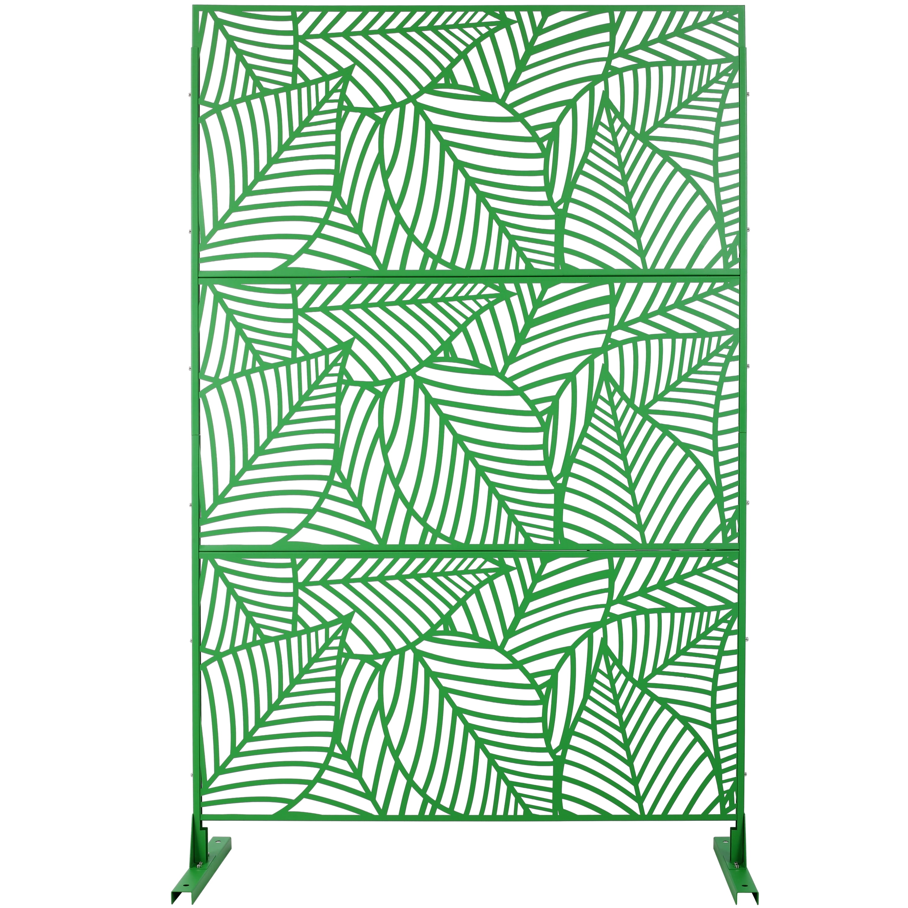 Outdoor & Indoor Privacy Screen Metal Privacy Screen 76" Hx48" W, Freestanding Decorative Privacy Screen for Deck Balcony Patio, Privacy Fence Panels for Outside Lawn Garden